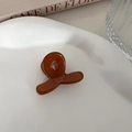 Mini pinza de acetato marrón para el cabello con letras doradas para flequillo - 5# Marrón Claro