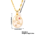 Detailansicht goldener Stern-Mond-Anhänger mit rosa Marmortextur und Zirkonia - Blassrosa Weiß (N01209-2)