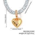 Goldene Herzanhänger-Halskette mit Buchstabe R inklusive Maßen und Kettenlängenangabe - Herz Anfangsbuchstabe R Stil (N01336JS-R40)