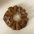 Chouchou tricoté marron avec nœuds pied-de-poule pour coiffures élégantes d'automne-hiver - Style Nœud Orange