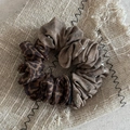 Elastico per capelli leopardato con ricamo a stelle e tessuto patchwork di lusso - Stile Patchwork Stampa Leopardata Grigio