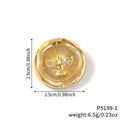 Pendentif doré réversible avec colombe sertie de zircons et diamètre de 2,5 cm pour collier - Pendentif Disque Colombe Or Uniquement (Sans Chaîne) (P5199-1)