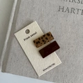 2er-Set Acetat-Haarklammern mit Leopardenmuster und braunem rechteckigem Design - 1# Leopard Quadratische Haarklammer