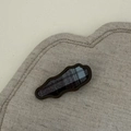 Wolkenförmige Haarspange mit blau-braunem Karomuster im schlichten britischen Karo-Stil - Schwarz Kantig Irregulär Oval Haarklammer