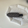 French vintage duckbill hair clip featuring black and white checkered fabric pattern - 4# Black and White Plaid Seamless Hair Clip