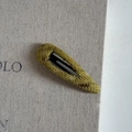 Fermaglio BB a goccia in maglia retrò giallo zenzero con texture in lana morbida - 3# Fermaglio a Goccia in Maglia Zenzero