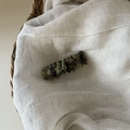 Sweet knitted plush hair clip for women with earthy green and cream wool textures - 1# Green Black Plush Square Clip