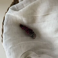 Detailed close-up of handmade woven plush hair clip showing texture and soft yarn fabric - 6# Wine Red White Plush Triangle Clip
