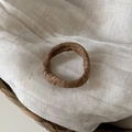 Chouchou imprimé léopard marron en tissu texturé à haute élasticité sans couture - Thé au Lait Café Léopard Rayures
