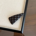 Barrette BB à motif écossais gris et noir en tissu de haute qualité pour femmes - Pince Grand Triangle Écossais Kaki