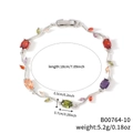 Silberarmband mit bunten Marquise-Zirkonia in Blattform, 18 cm lang, elegant - Silber + Mehrfarbig (B00764-10)
