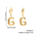 Goldene G-Buchstaben-Creolen im Bubble-Design mit Maßen 3,4cm x 1,3cm und 10,4g Gewicht - Buchstabe G