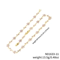 Elegante collana a vite dorata con petali viola e dettagli di foglie taglio marquise - Stile Fiore Viola Dorato (N01633-11)