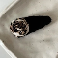 Knitted leopard print rose BB hair clip accessory on a decorative ceramic plate - 7# Leopard Large Flower Black Clip