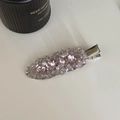 Fermaglio per capelli argento scintillante con cristalli rosa e perle da donna - Stile Molletta Senza Traccia Rosa (3#)
