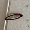 Navy blue heart cutout BB clip hair accessory on vintage book background - 5# Coffee Clip Dark Blue Heart