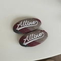 Set mit zwei rosa Stoff-Haarspangen mit Allure-Stickerei und Twill-Textur - Verlauf Bestickte Haarspange (12#)