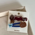Lot de barrettes à cheveux chat de dessin animé bleu pour enfants sur carte - Style Chat Cowboy Vague Marron (6#)