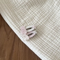 Barrettes à pois roses et blancs avec oursons 3D et petits rubans pour filles - Style Barrette Ours 3D Rose (7#)