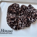 Oversized fluwelen haarelastiek met luipaardprint en zachte stoftextuur - 7# Geflokte Luipaardprint Scrunchie