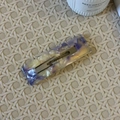 Barrette ovale en acétate marbré violet et beige sur un support tressé élégant - Pince à Cheveux Rectangulaire Marbre Blanc Et Violet