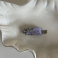 Pince à cheveux nœud violet raisin avec strass argentés brillants pour femmes - Style Nœud Ondulé Violet