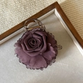 Elegante fermaglio per capelli a rosa viola in tessuto e resina per acconciature di classe - Viola Scuro