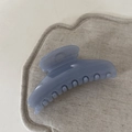 Minimalist jelly sky blue hair claw clip with a glossy translucent finish for women - Transparent Light Blue Arc Claw Clip