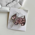 Spilla fermacapelli a forma di cane Scottie con cristalli rosa e fiocco in argento - Molletta per Capelli in Cristallo Cane Rosa (3#)