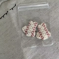 Cute bear-shaped hair clips with pink checkered pattern and red polka dots - 32# Red Diamond Pattern Bunny
