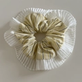 Coletero extragrande de doble capa a rayas con encaje y gasa plisada elegante - 1# Estilo a Rayas con Borde de Encaje Blanco