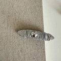 Fermaglio per capelli argento increspato con cuore metallico in stile moderno y2k - Stile Cuore Plissettato Argento