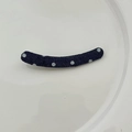 Elegante horquilla azul marino con lunares y diseño minimalista de tela suave - Forma Arco (9#) / Azul Denim
