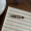 Sleek silver liquid metal hair clip with a wavy design for a minimalist side hair style - Glossy Silver Hollow Wave (6#)