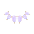 Elegant wing-shaped s925 silver stud earrings with gradient purple zircon gemstones - Pink Gradient