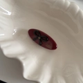 Detail of dark red acetate hair clip with black bow and France Handmade gold logo - 4# Red Oval With Black Bow