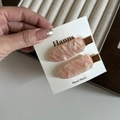 Pinzas para el pelo de acetato efecto mármol rosa naranja con base de metal dorado - Patrón de mármol rosa