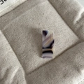 Close-up of marble texture acetate hair clip with golden France Handmade logo engraving - 3# Purple Black Rectangle Hair Clip