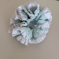 Französisches blau gestreiftes Scrunchie mit Rüschen für elegantes Haarstyling im Alltag - 1# Grün Gestreift Spitzenkante