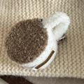 Dettaglio del fermaglio per capelli in peluche a forma di caffè con etichetta e metallo - 3# Fermaglio Caffè Tazza Bianca