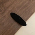 Fermaglio per capelli ovale nero opaco con consistenza floccata morbida - 8# Fermaglio per Capelli Ovale in Lana Nera
