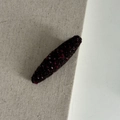 Elegant plum tweed hair clip with woven texture for women styling and side bangs - Oval Style (1# Oval Hair Clip)
