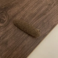 Fermaglio per capelli in peluche marrone scuro con trama a maglia e clip a becco d'anatra - 9# Fermaglio per Capelli Ovale in Lana Caffè