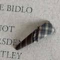 French style plaid tassel patchwork hair clip in brown and green tones for women - Khaki Stripe Triangle Patchwork