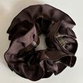 Eleganter braun gestreifter Haargummi mit Spitzenborte und Vintage-Patchwork-Design - 2# Khaki Kante Grün Gestreift