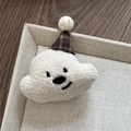 Cute handmade plush cloud with plaid hat hair clip for kids and girls accessories - 2# Cloud Style