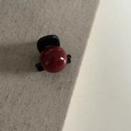 Eleganter dunkelroter Perlen-Haargreifer für Damen mit glänzenden Kugeln auf grauem Stoffbezug - Rot Und Schwarz (Gemischte Stile)