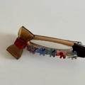 Fermaglio per capelli con fiocco di cristallo e perline colorate a forma di orsetto - Fiocco Champagne Orso