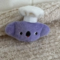 Graziosa clip per capelli a forma di koala viola con cappello da chef bianco - Stile Cane Viola (19# Cane Viola Cappello Bianco)