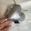 Pinza per capelli a cuore in peluche argento metallizzato con design a sbuffo per donna - Stile Cuore Argento (5#银色爱心抓夹)
